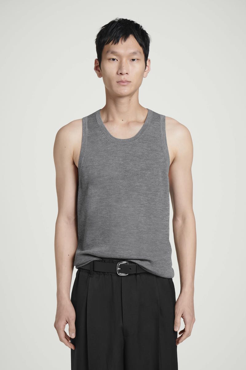 RIBBED MERINO WOOL TANK TOP メリノウールリブタンクトップ