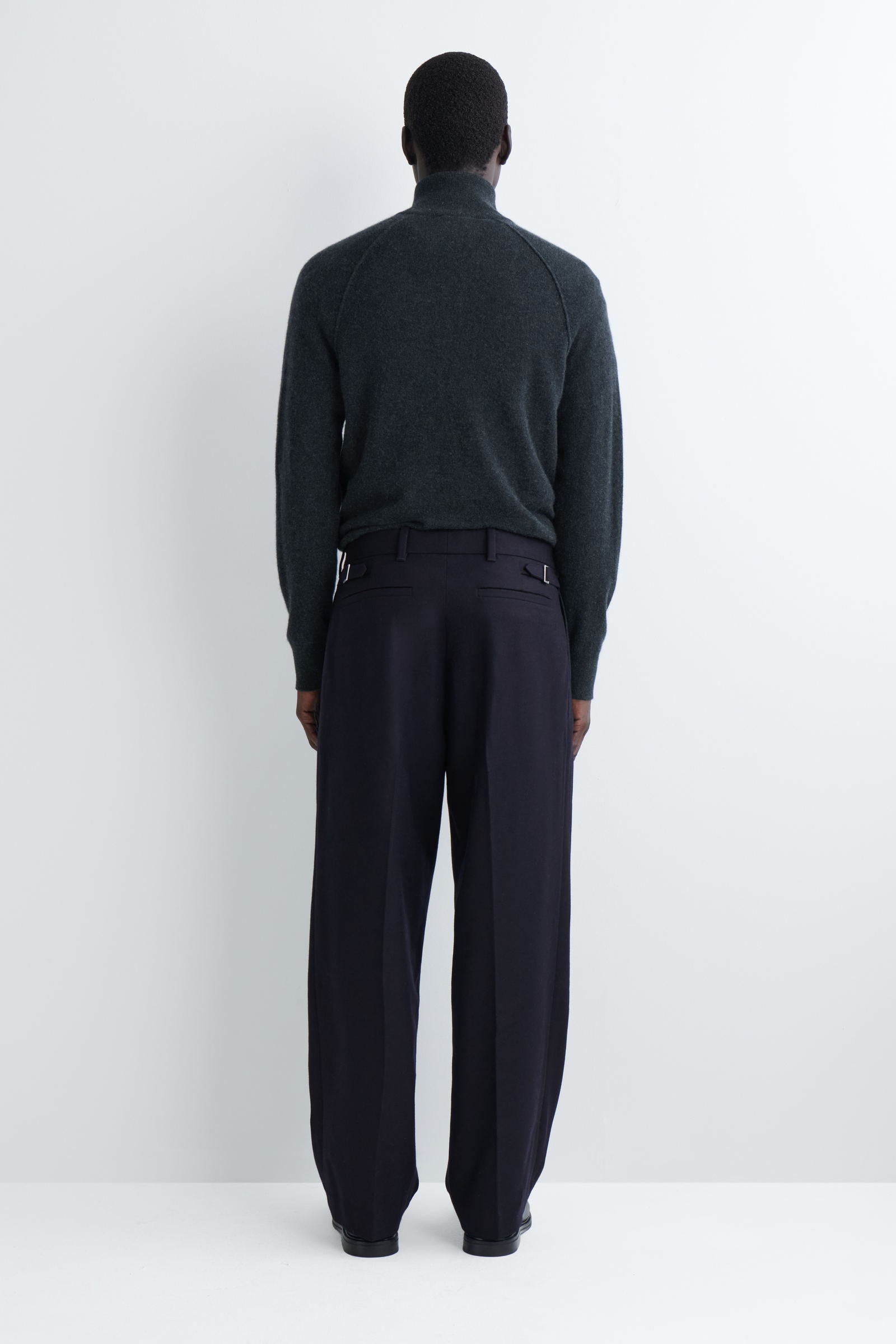 RELAXED WOOL STRAIGHT-LEG TROUSERS オーバーサイズウールストレート