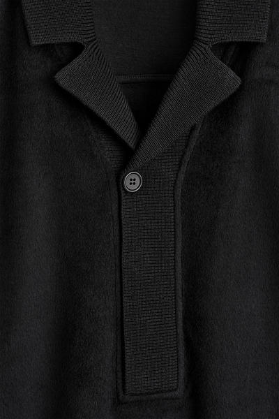 COS プラケットディテールウールブレンドポロニット