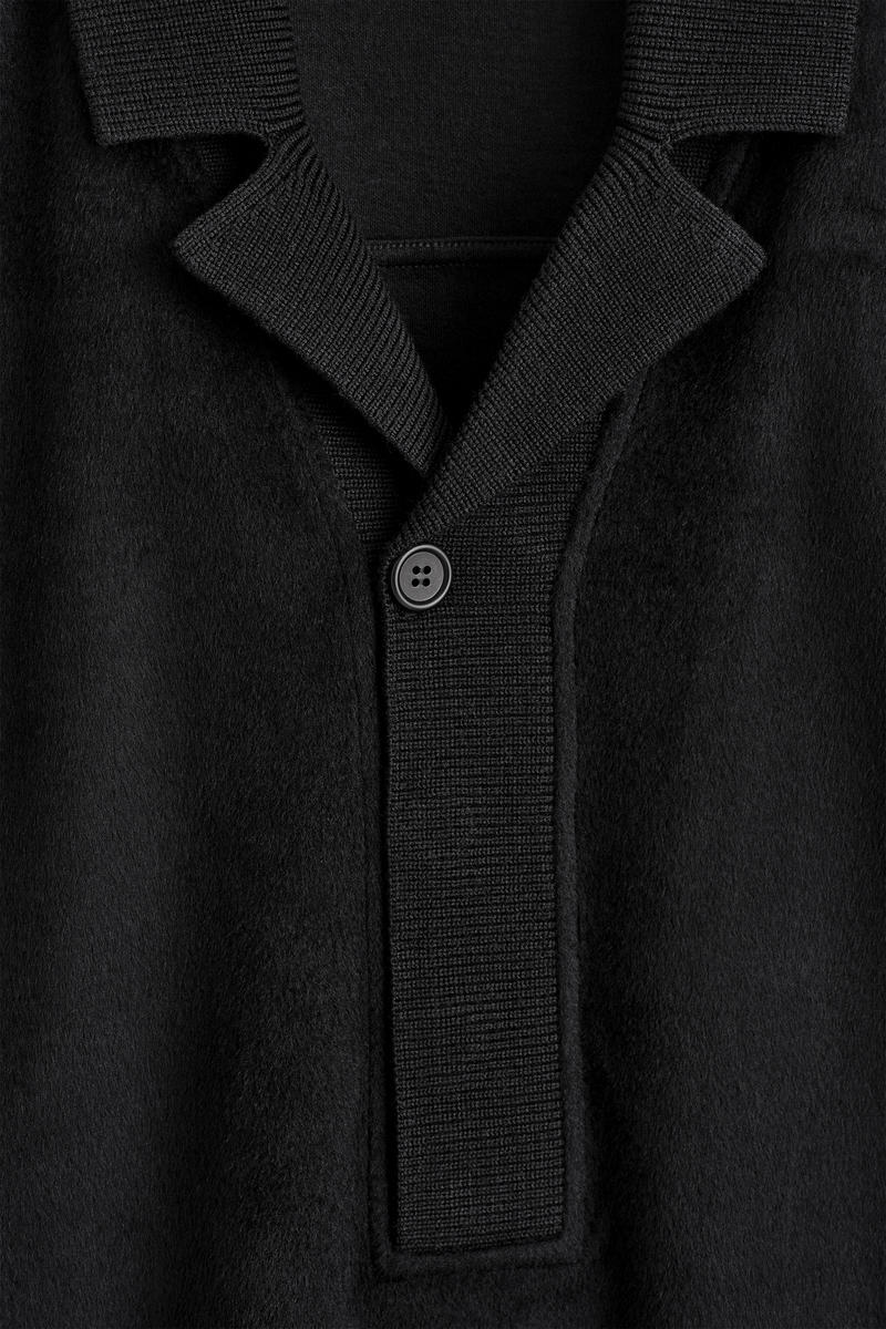 COS プラケットディテールウールブレンドポロニット