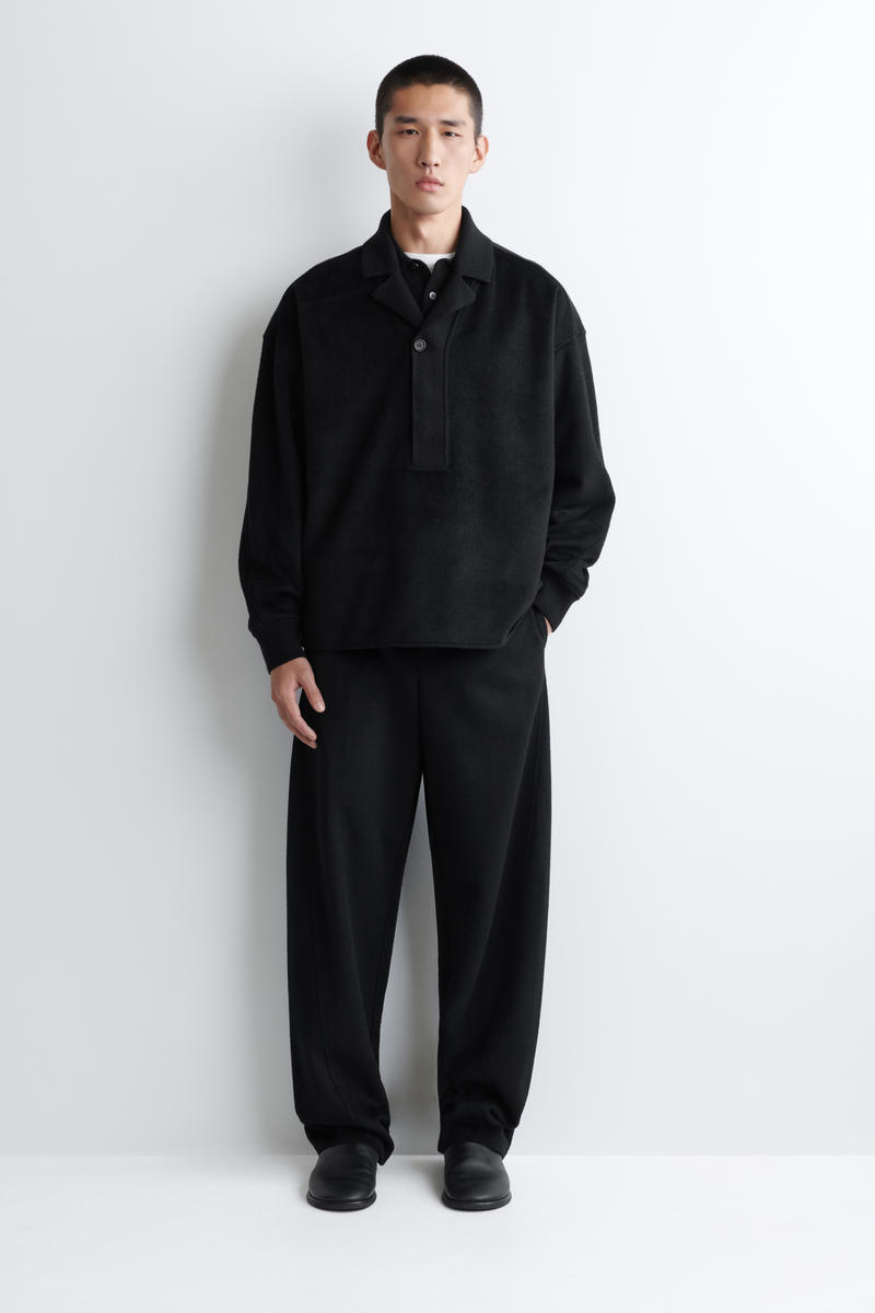 COS プラケットディテールウールブレンドポロニット