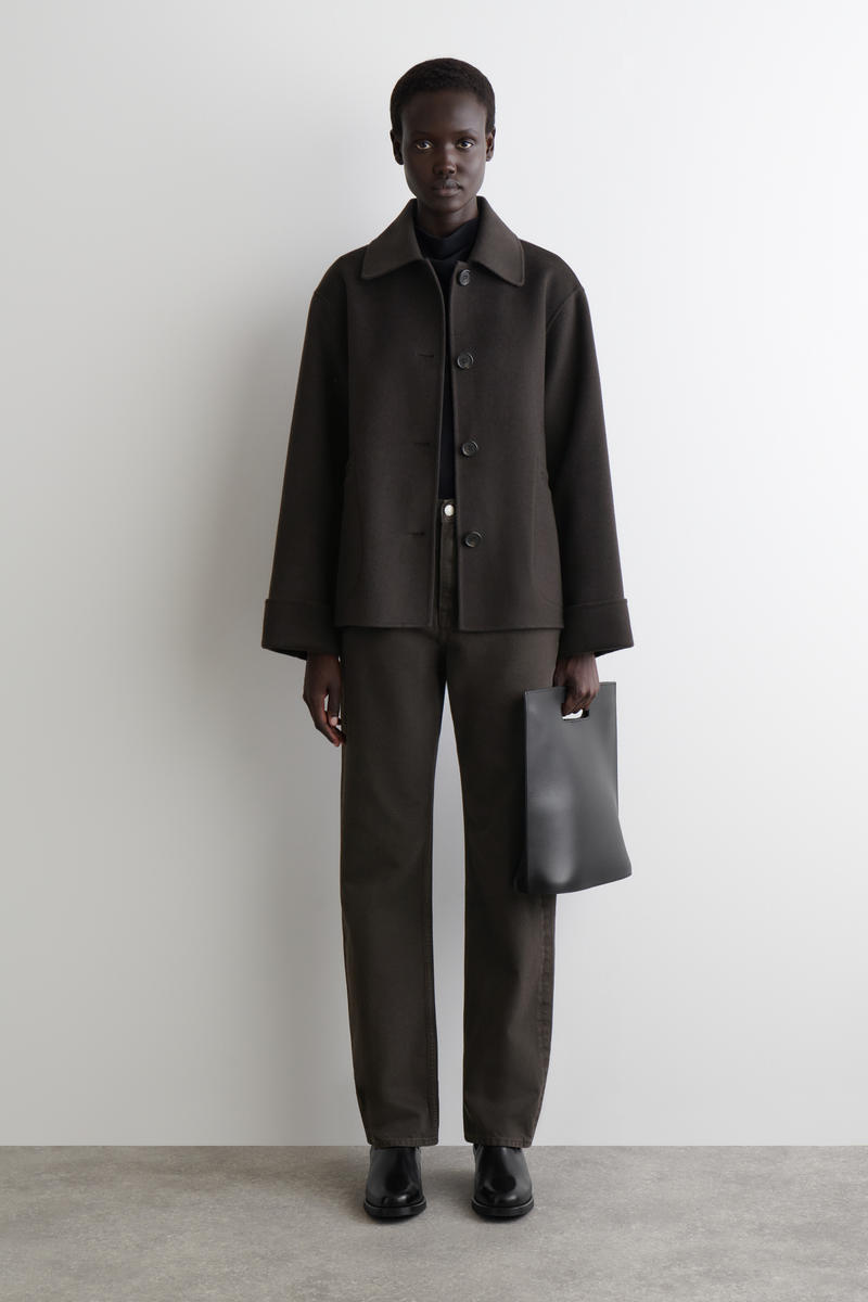 DOUBLE-FACED WOOL JACKET ダブルフェイスウールジャケット ダーク