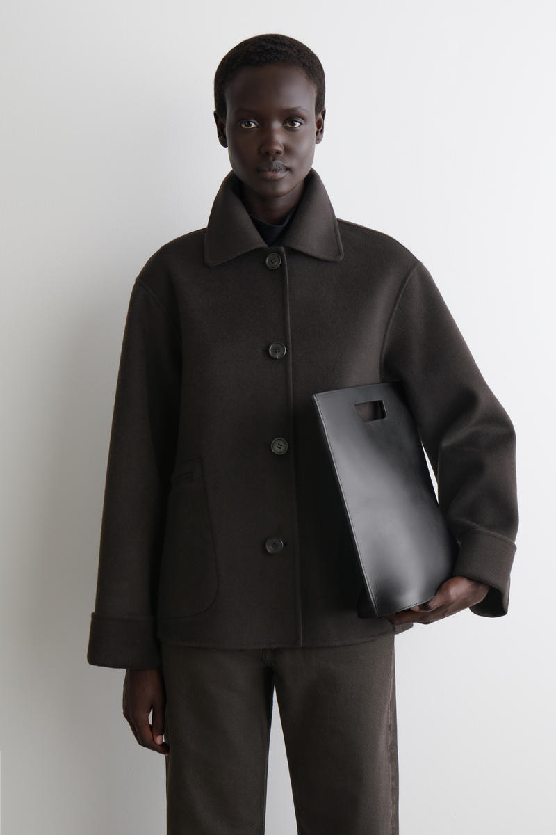 DOUBLE-FACED WOOL JACKET ダブルフェイスウールジャケット ダーク