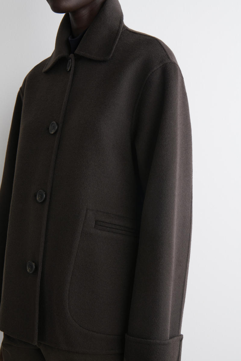 DOUBLE-FACED WOOL JACKET ダブルフェイスウールジャケット ダーク