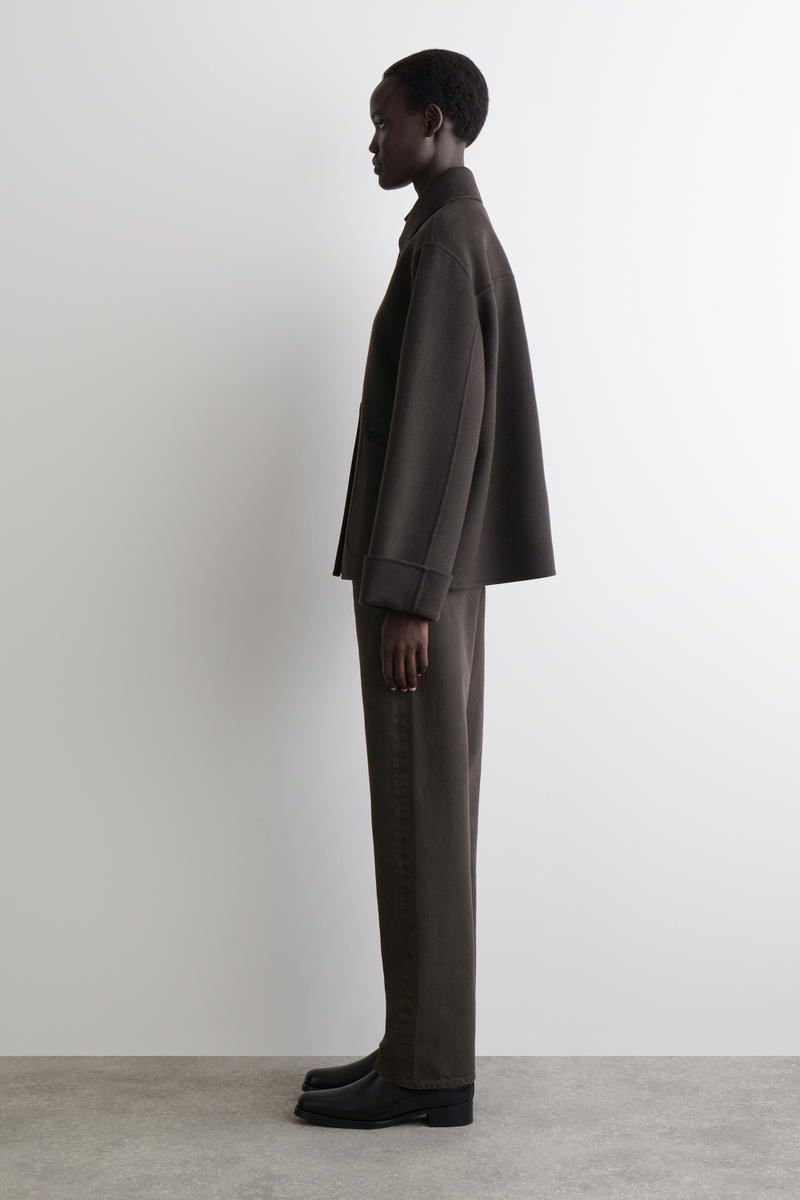 DOUBLE-FACED WOOL JACKET ダブルフェイスウールジャケット ダーク