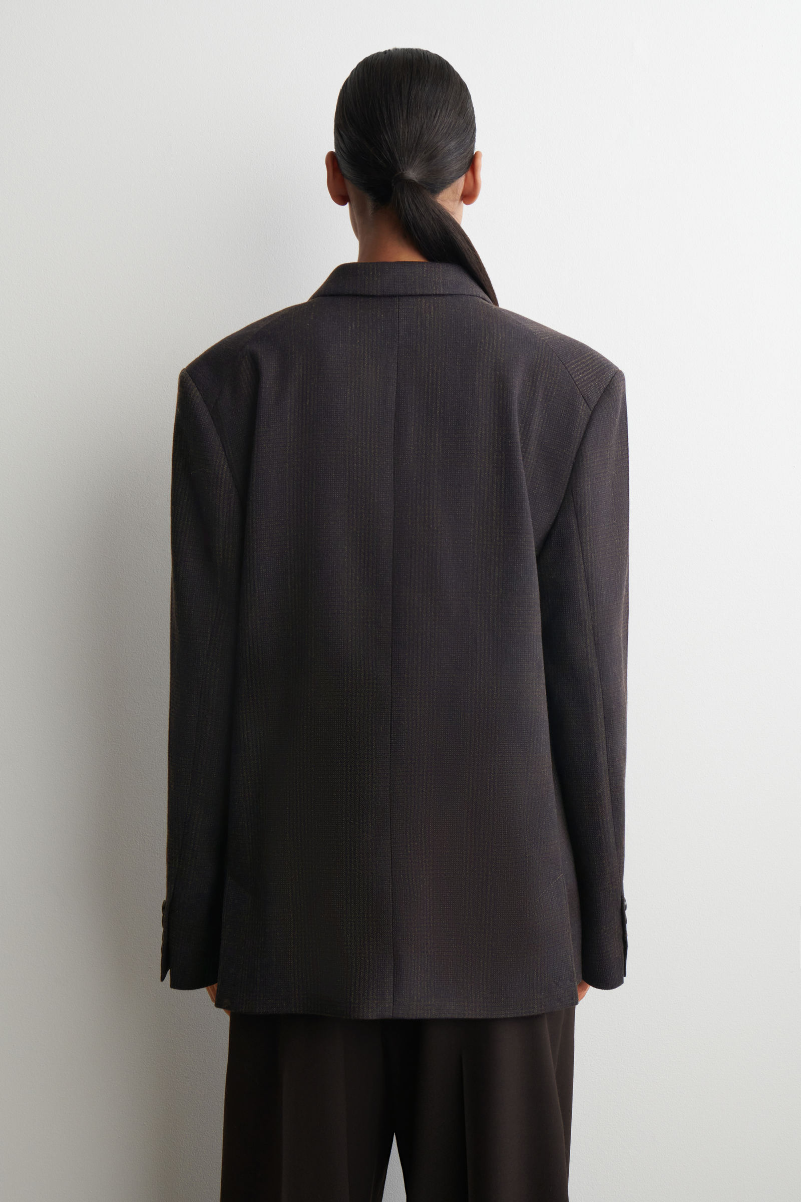 CHECKED DOUBLE-BREASTED BLAZER チェック柄ダブルブレストブレザー