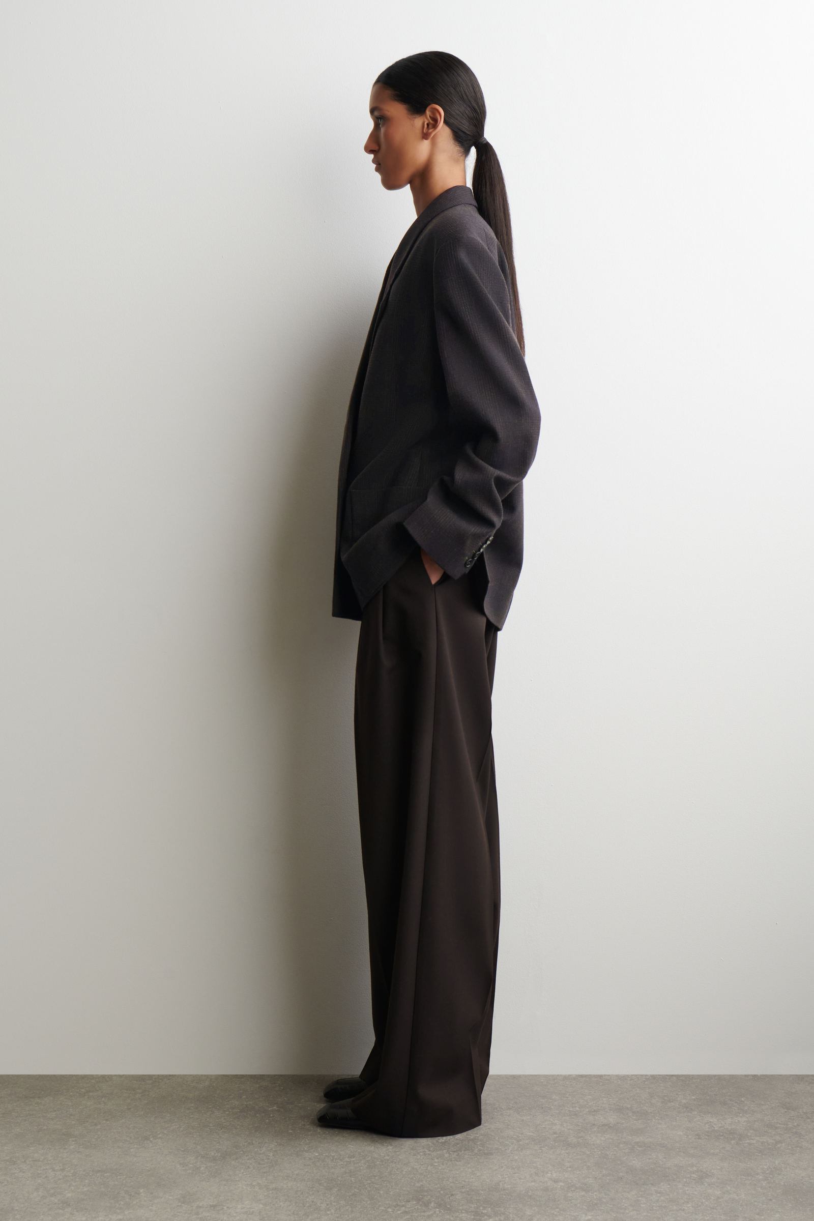 CHECKED DOUBLE-BREASTED BLAZER チェック柄ダブルブレスト