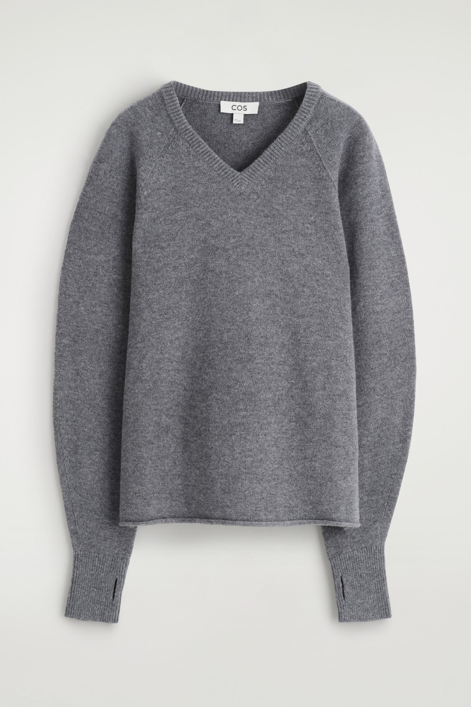 MERINO WOOL V-NECK JUMPER メリノウールVネックセーター ダークグレー 