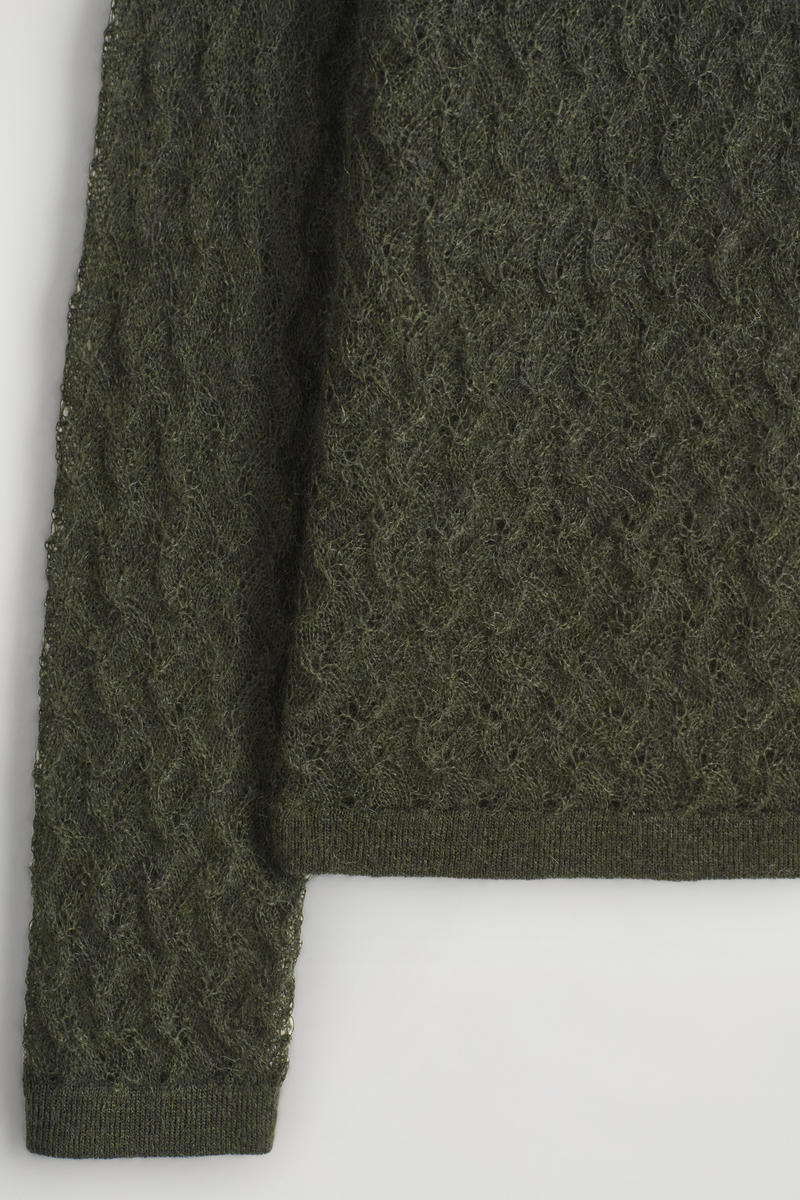 POINTELLE-KNIT MOHAIR JUMPER ポインテール編みモヘアセーター