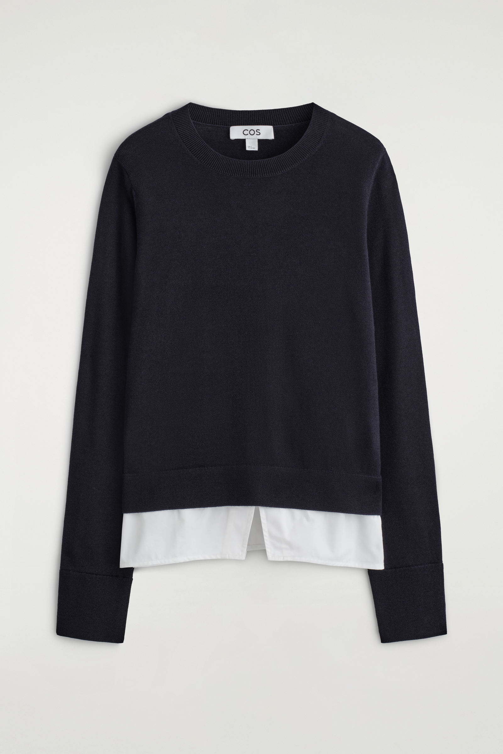LAYERED MERINO WOOL JUMPER レイヤードメリノウールセーター