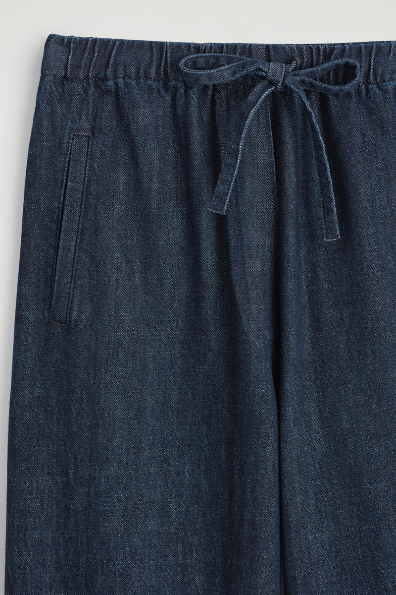 COS クロップドデニムワイドレッグトラウザーズ