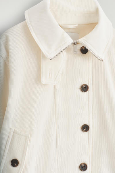 COS コーデュロイファネルネックジャケット