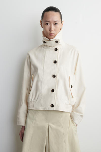 COS コーデュロイファネルネックジャケット