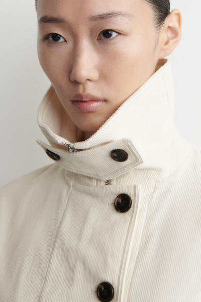 COS コーデュロイファネルネックジャケット