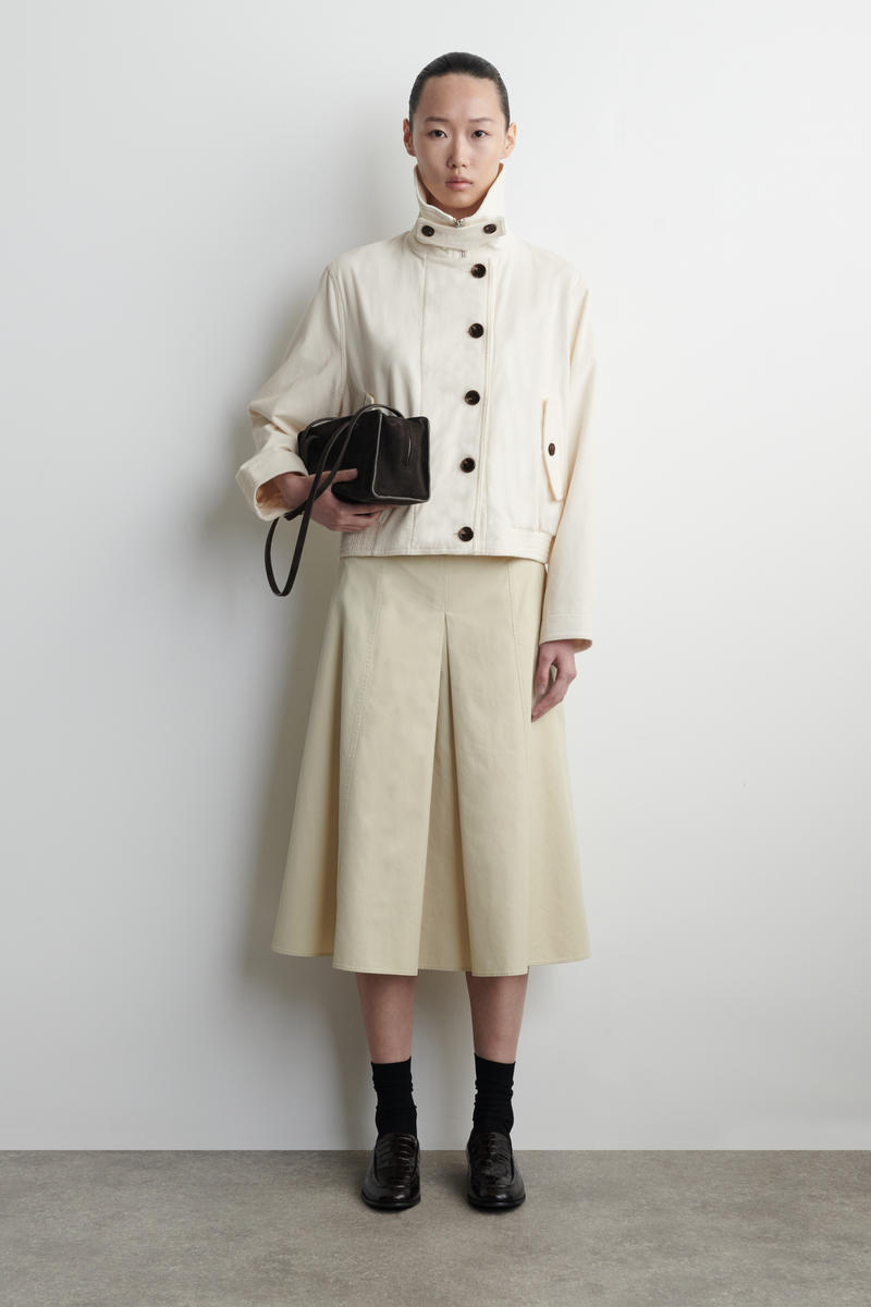 COS コーデュロイファネルネックジャケット