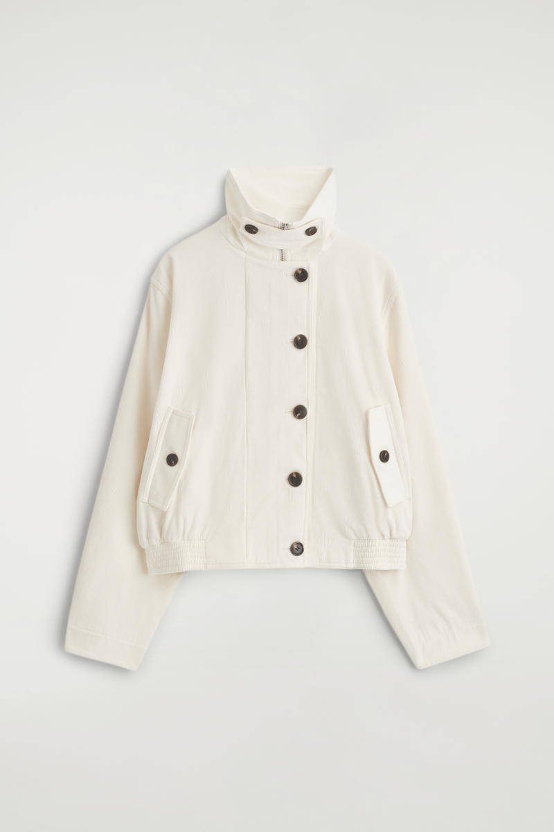 COS コーデュロイファネルネックジャケット
