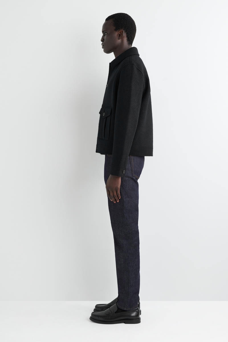 BOILED-WOOL JACKET ボイルドウールジャケット ブラック｜COS コス