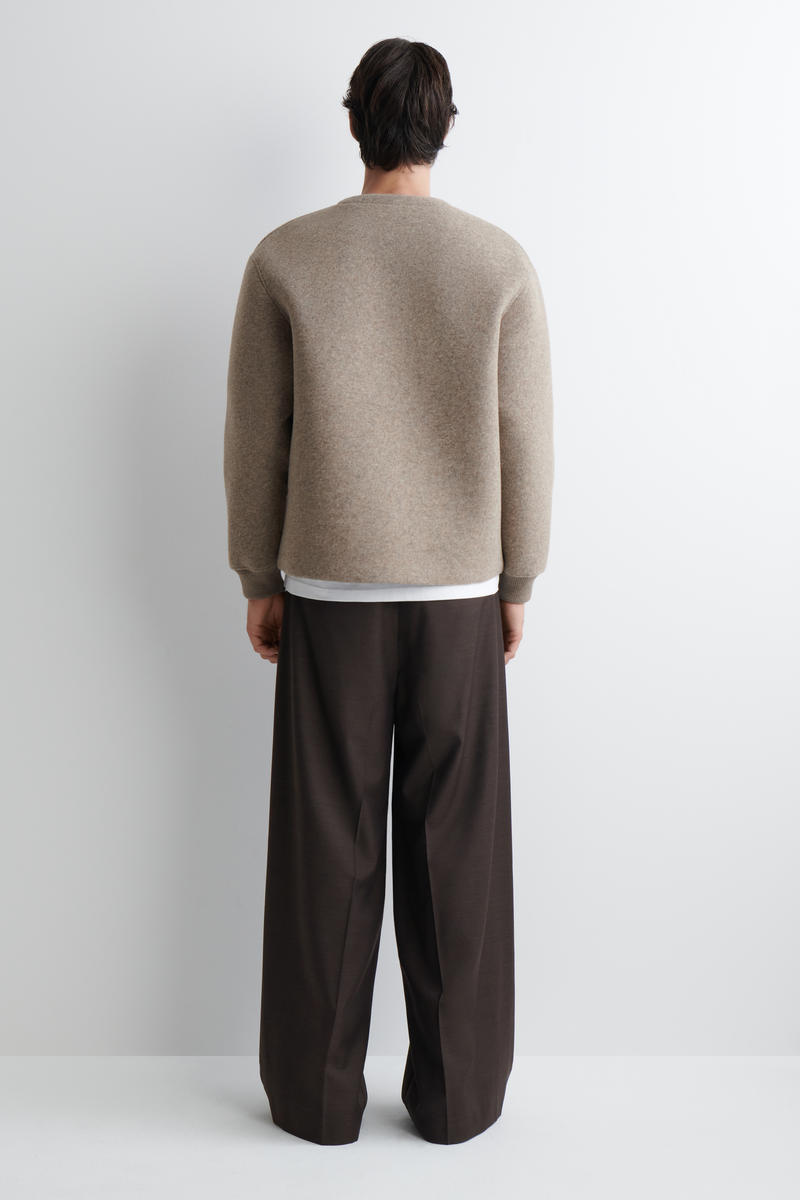 OVERSIZED FELTED-SCUBA ZIP-UP CARDIGAN オーバーサイズ