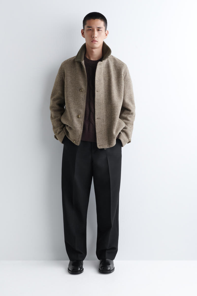 RIBBED-COLLAR BOILED-WOOL JACKET リブ襟ボイルドウールジャケット