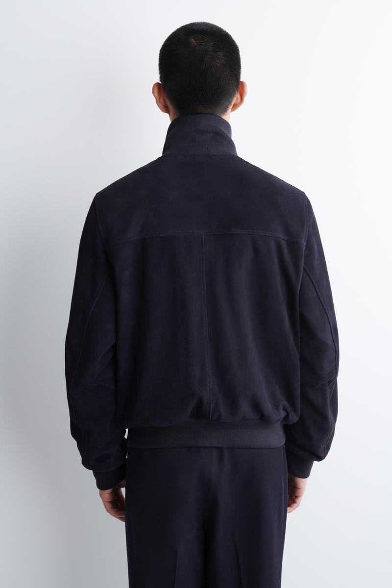 SUEDE FLIGHT JACKET スエードフライトジャケット ネイビー｜COS コス