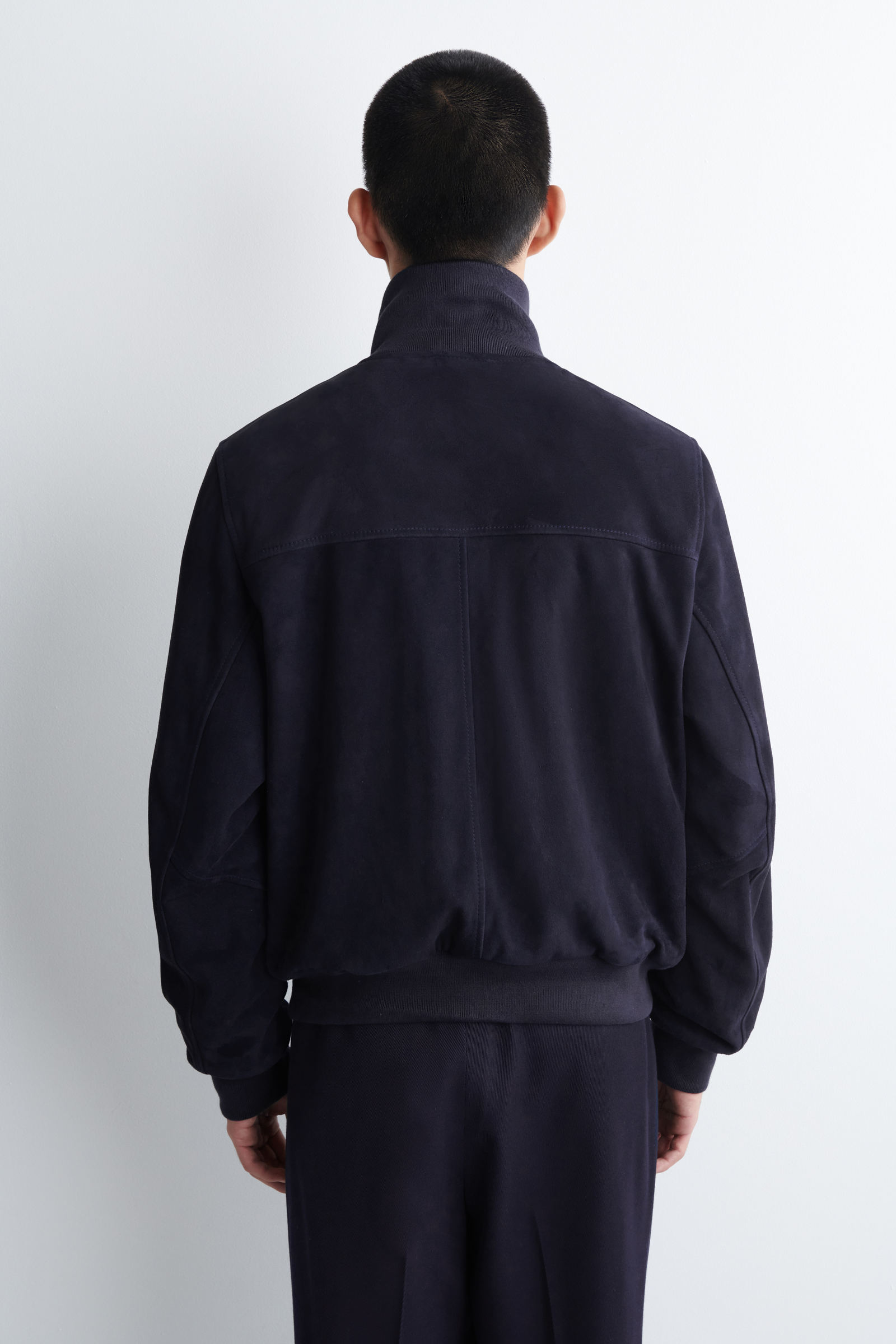 SUEDE FLIGHT JACKET スエードフライトジャケット ネイビー｜COS コス