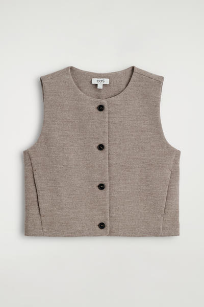 COS ボイルドメリノウールベスト