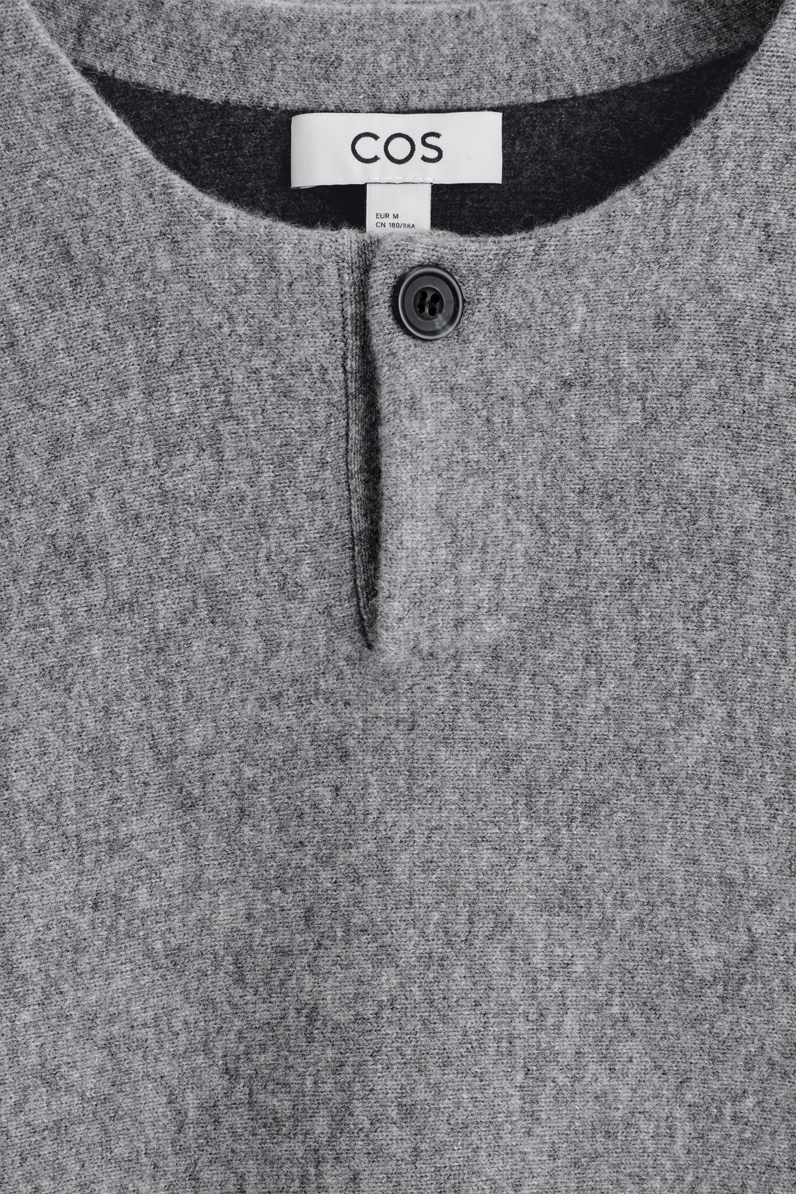 DOUBLE-FACED MERINO WOOL HENLEY JUMPER ダブルフェイスメリノウール