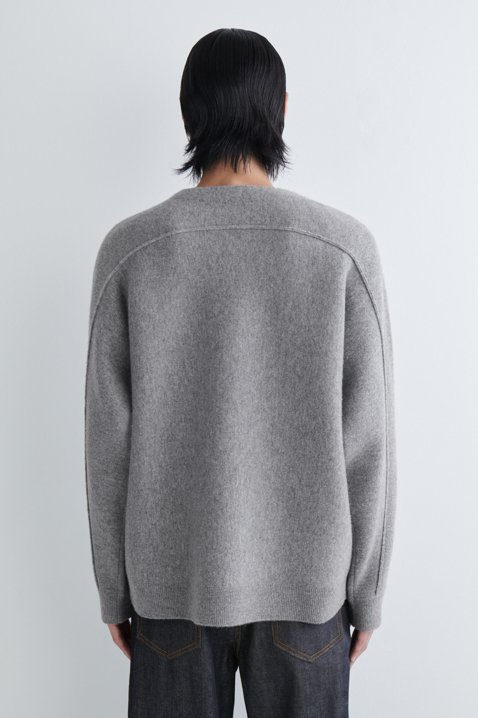 DOUBLE-FACED MERINO WOOL HENLEY JUMPER ダブルフェイスメリノウール
