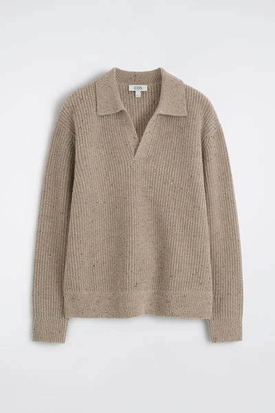 COS ドネガル風ウールポロセーター