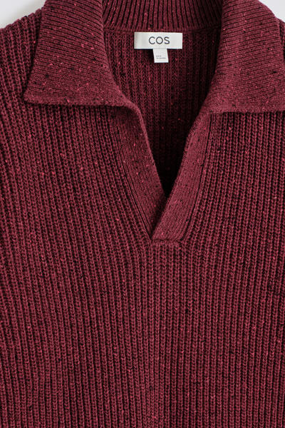 COS ドネガル風ウールポロセーター