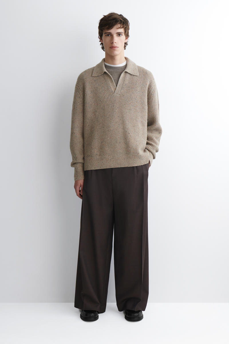 COS ドネガル風ウールポロセーター