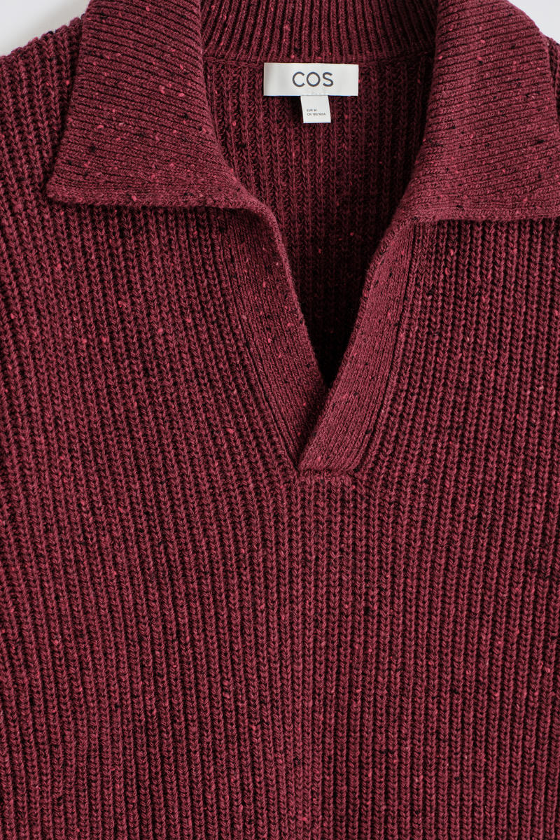COS ドネガル風ウールポロセーター