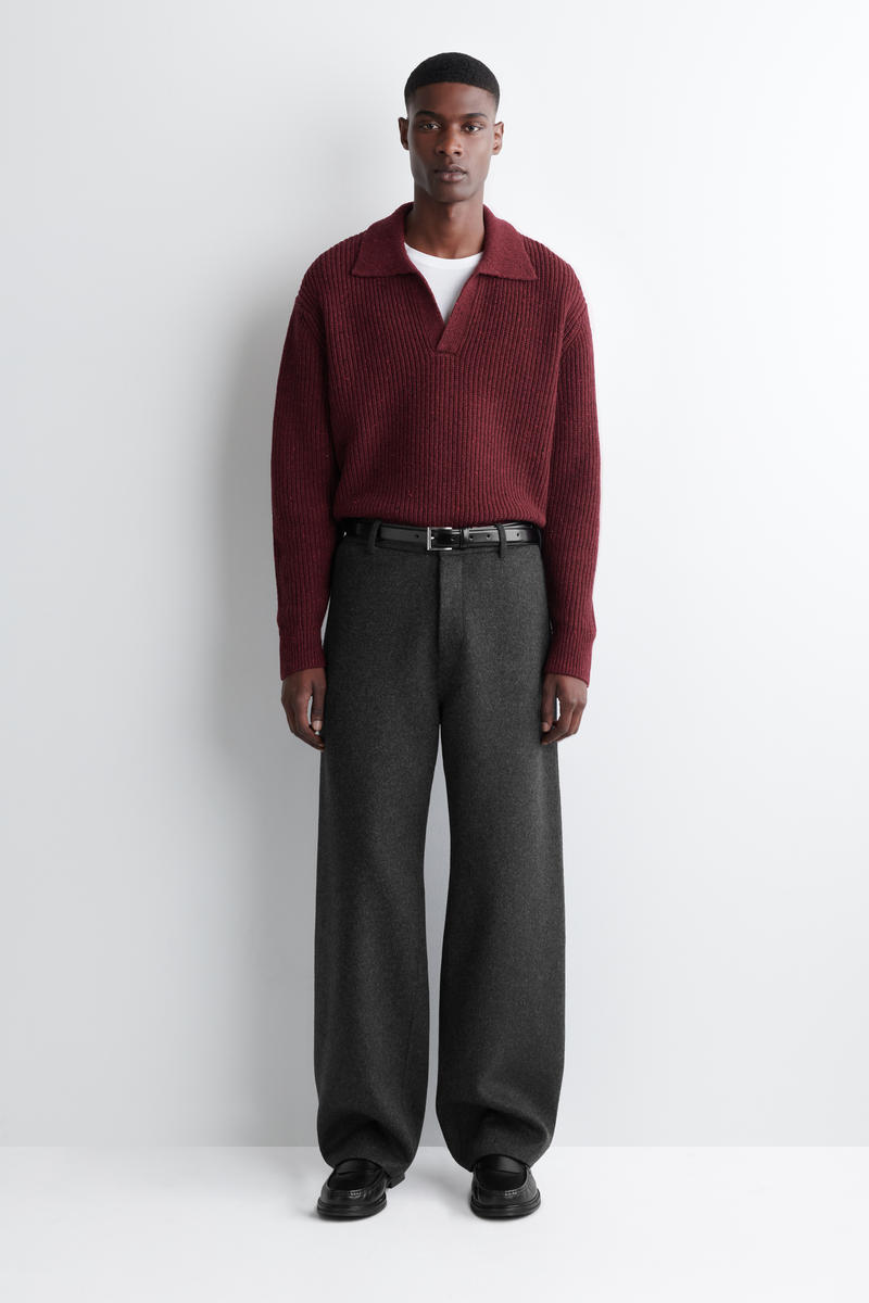 COS ドネガル風ウールポロセーター