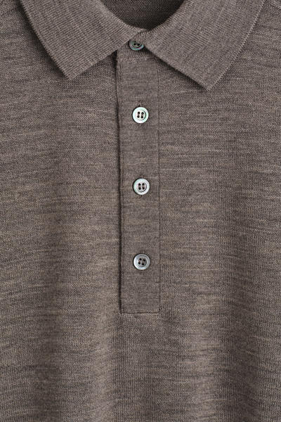COS ニットメリノウールポロシャツ