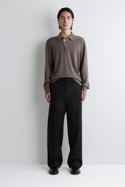 COS ニットメリノウールポロシャツ