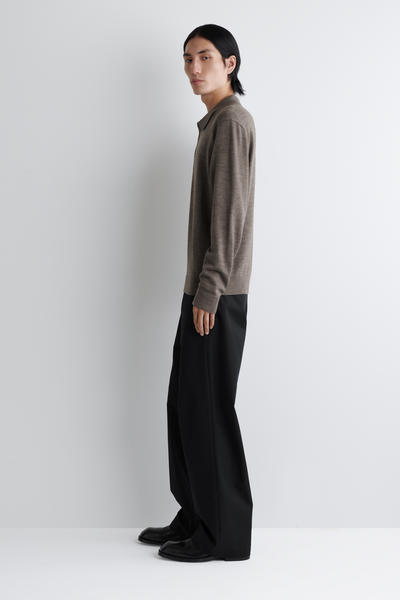 COS ニットメリノウールポロシャツ