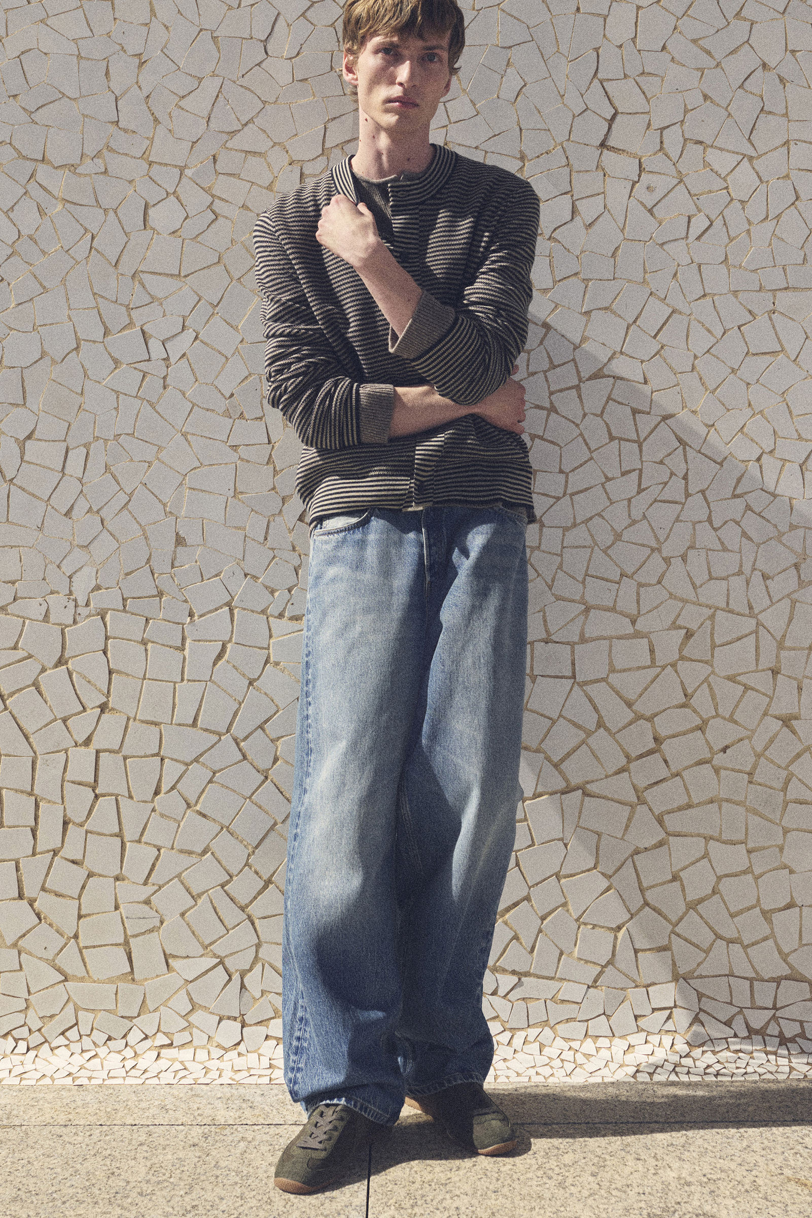 RIDER STRAIGHT-LEG JEANS ライダーストレートレッグジーンズ フェード