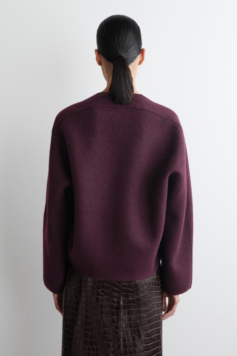 BOILED-WOOL CREW-NECK JUMPER ボイルドウールシームレス