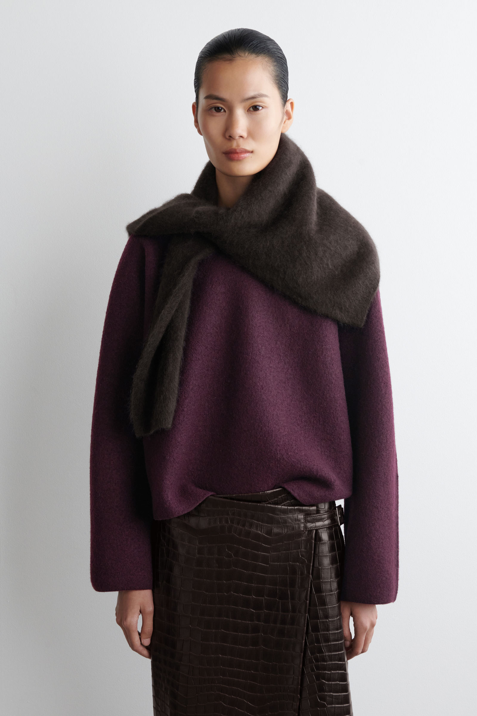 和洋折衷　歪み sphere pullover 和洋折衷 歪み sphere pullover BIG FLOWER WRINKLED KNIT