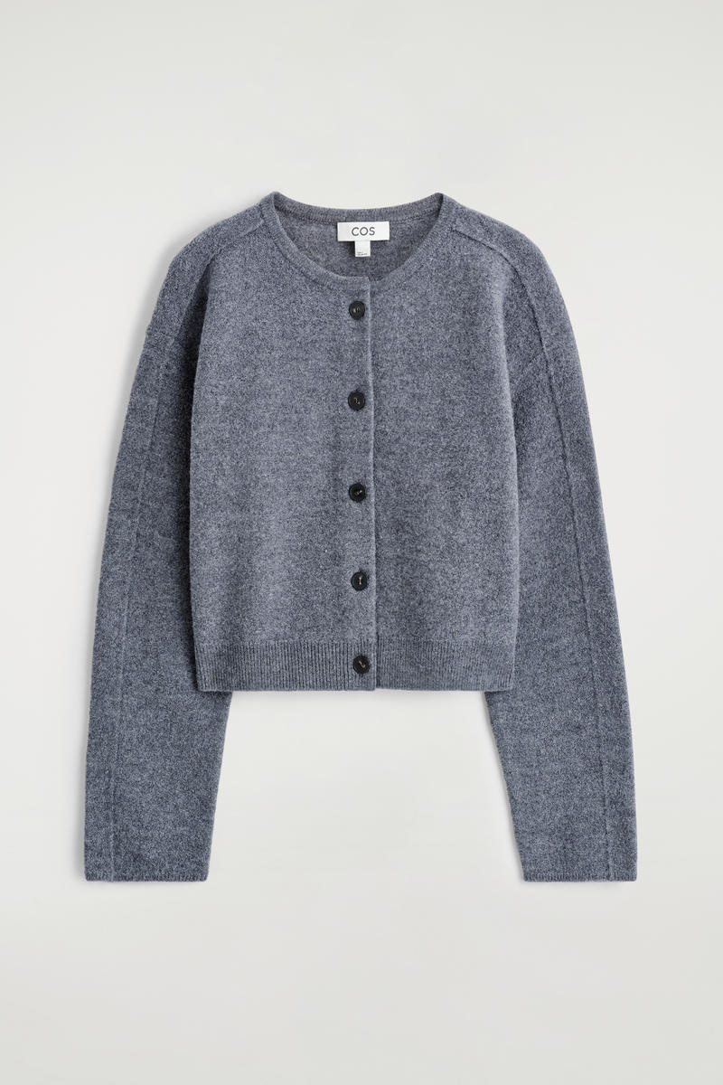 COS ボイルドウールカーディガン
