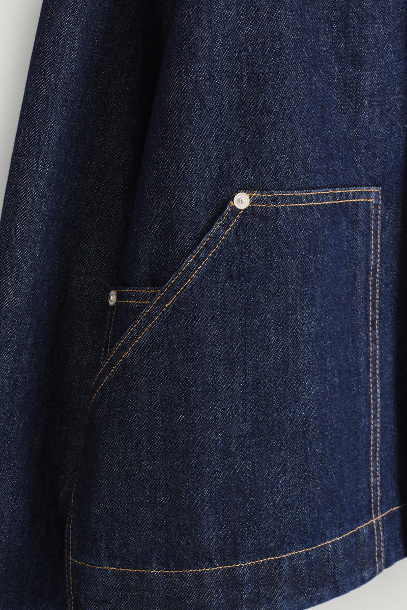 RINSED-DENIM JACKET リンスドデニムジャケット ダークブルー｜COS