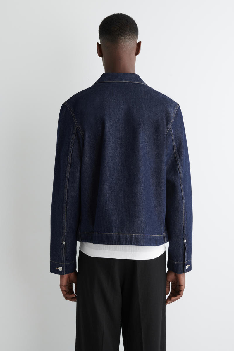 RINSED-DENIM JACKET リンスドデニムジャケット ダークブルー｜COS