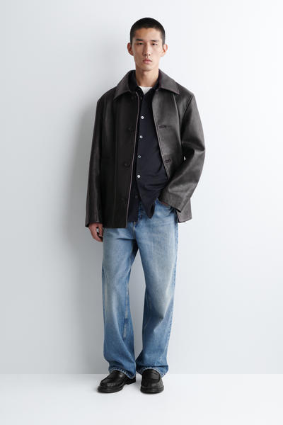 COS ウール混ジャージーシャツ