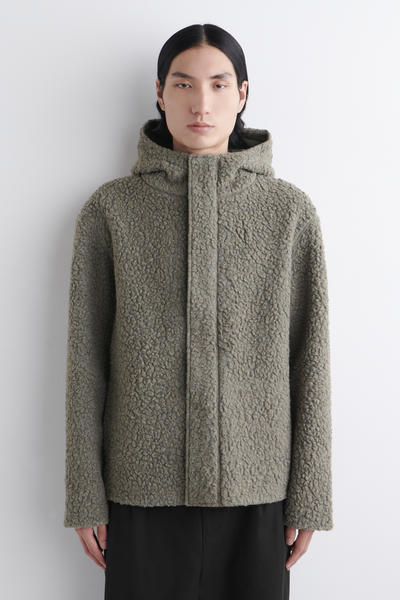 COS フード付きテディジャケット