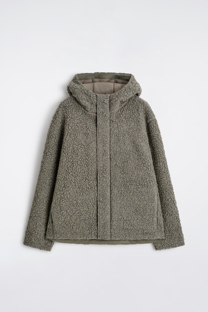 COS フード付きテディジャケット