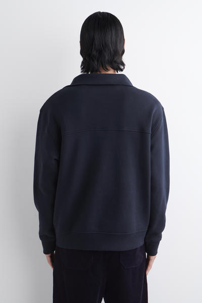 COS ファネルネックジップアップセーター