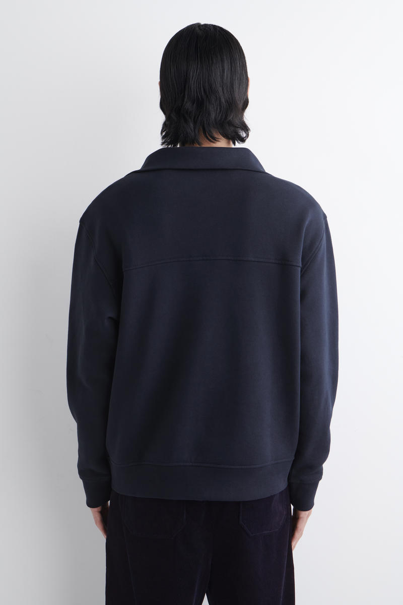 COS ファネルネックジップアップセーター