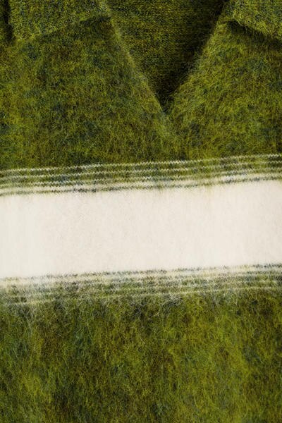 COS ストライプモヘア混紡ポロニット