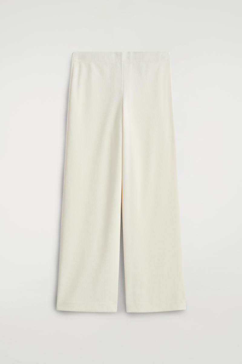 CORDUROY WIDE-LEG TROUSERS コーデュロイワイドレッグパンツ ホワイト