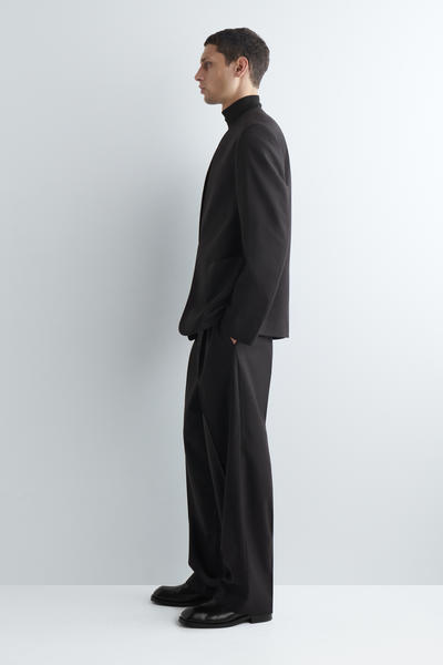 COS ノーカラーウールブレザー